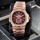 Patek Philippe Nautilus Annual Calendar Copy Watches Rose Gold with Diamond (6)_th.jpg